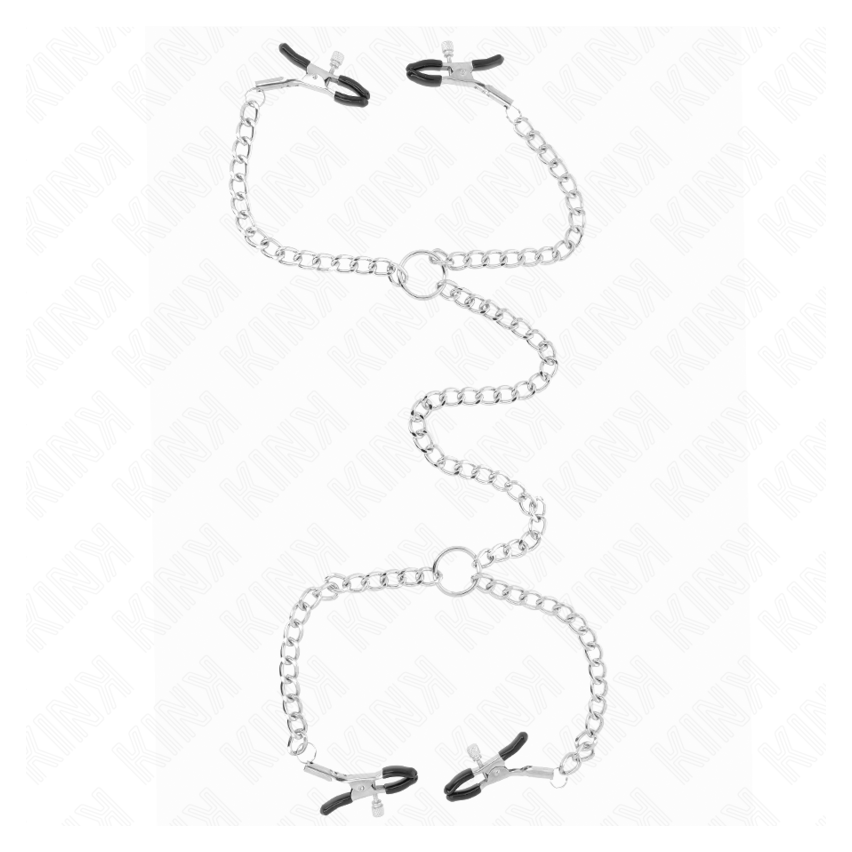 Kink - 4 Chain Nipple Clamps 32 Cm With Little Chains 14 Cm