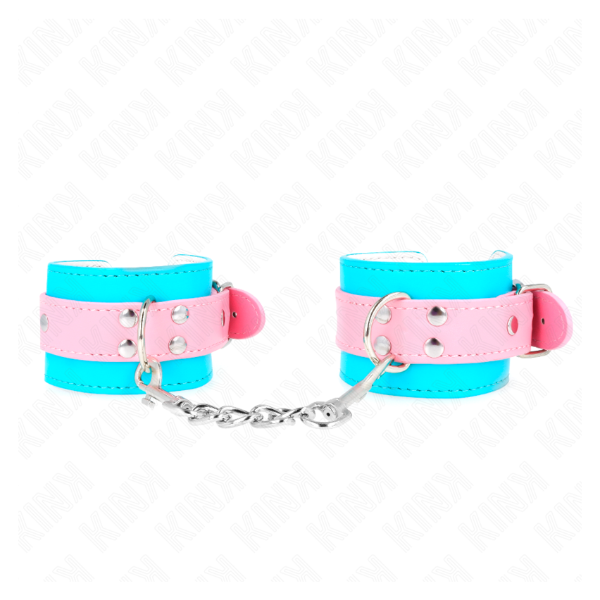 Kink - Cute Wrist Restraints Blue / Pink Adjustable 16-28 Cm X 5 Cm