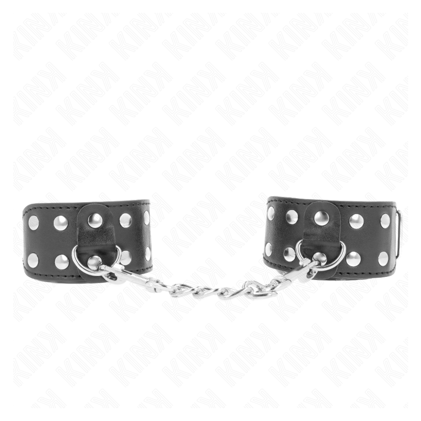 Kink - Wristbands With Double Line Of Adjustable Studs Black