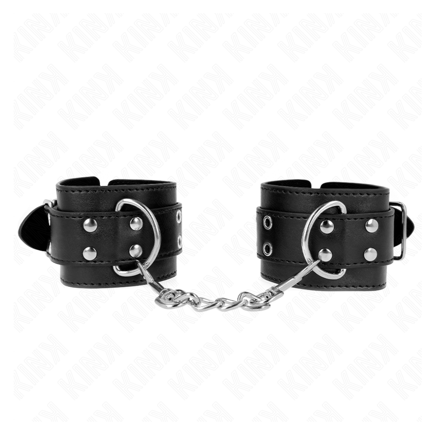 Kink - Double Buckle Wrist Restraints Black Adjustable 19-26 Cm