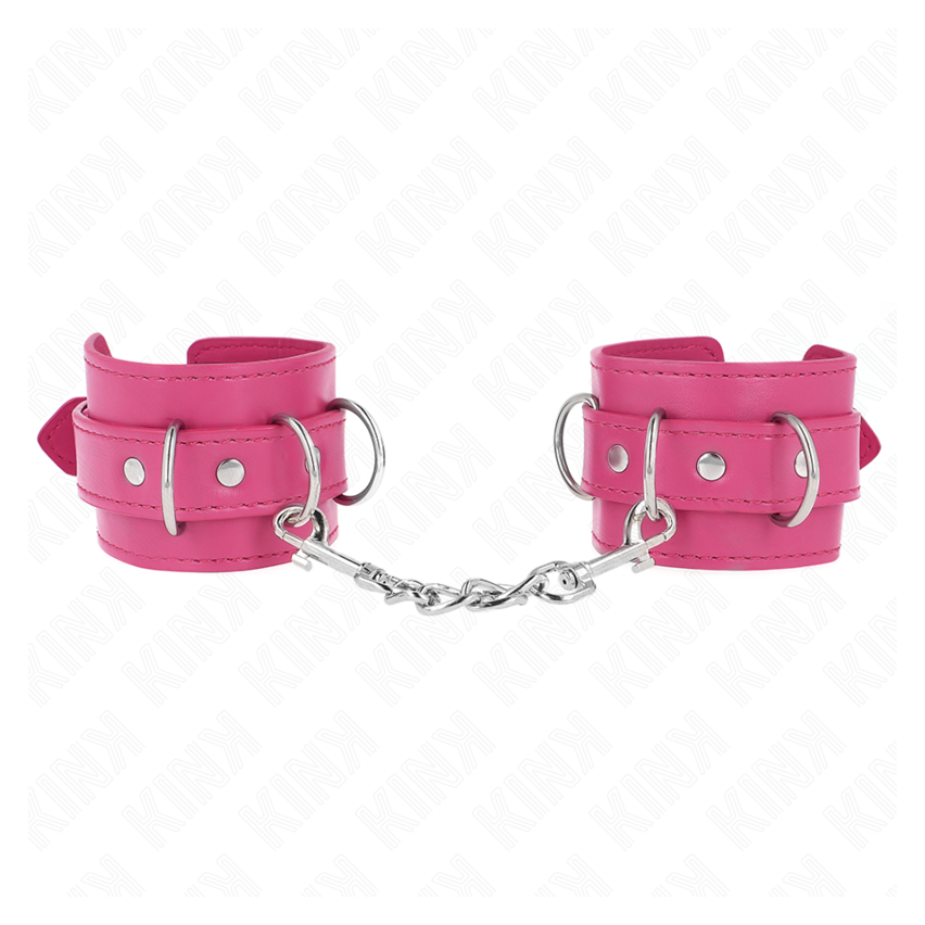 Kink - 3 D-ring Wrist Restraints Adjustable Pink 17.5-25 Cm X 6 Cm