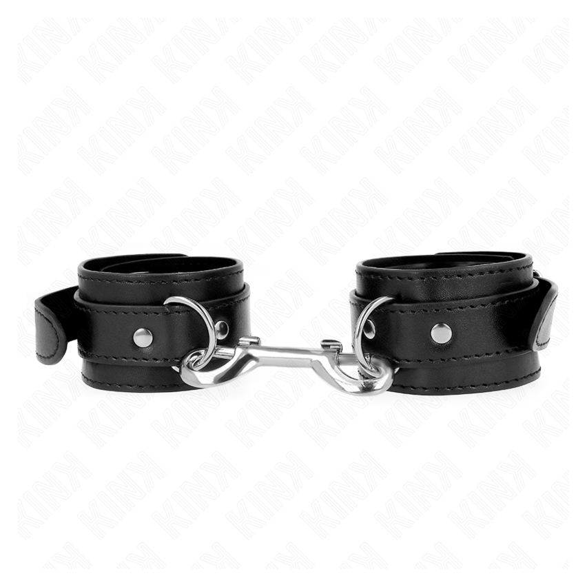 Kink - Wrist Restraints-single Rivet Row Black Adjustable 17-28 Cm X 5 Cm