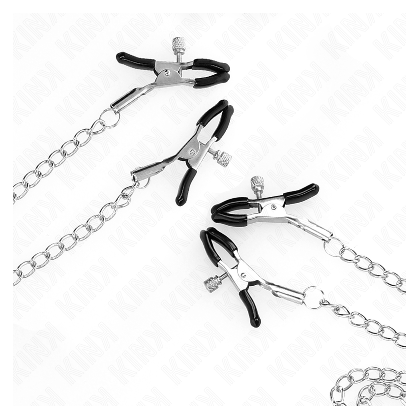 Kink - 4 Nipple And Clit Clamps Adjustable Silver