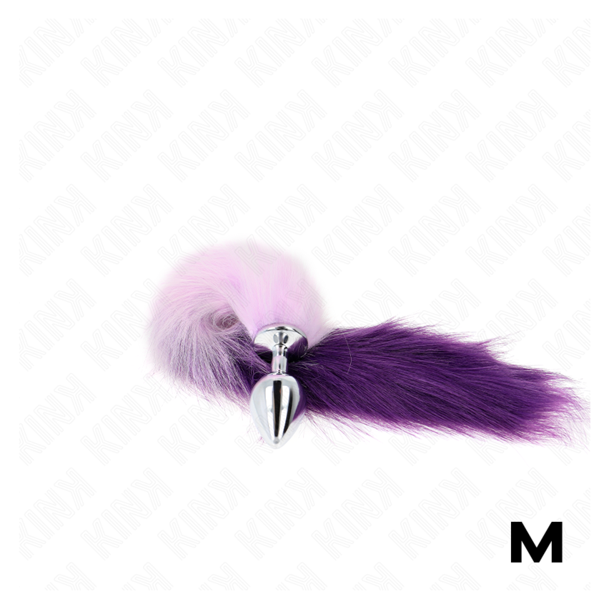 Kink - Anal Plug Size M 8 X 3.5 Cm With Synthetic Tail 40 Cm Purple