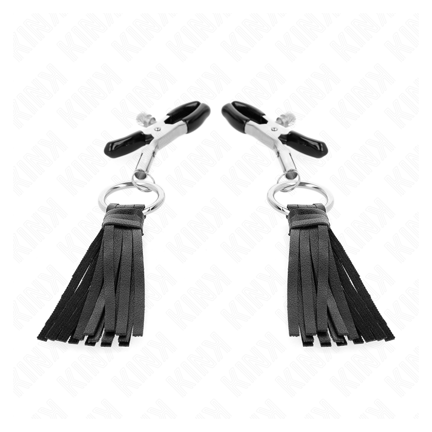 Kink - Leatherette Tassel Nipple Clamps 6 Cm