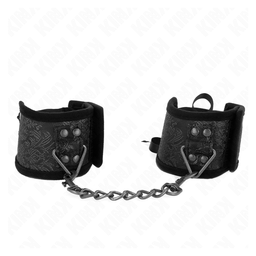 Kink - Scandal Wrist Restraints Black Lace Details 24.5 Cm X 6.5 Cm