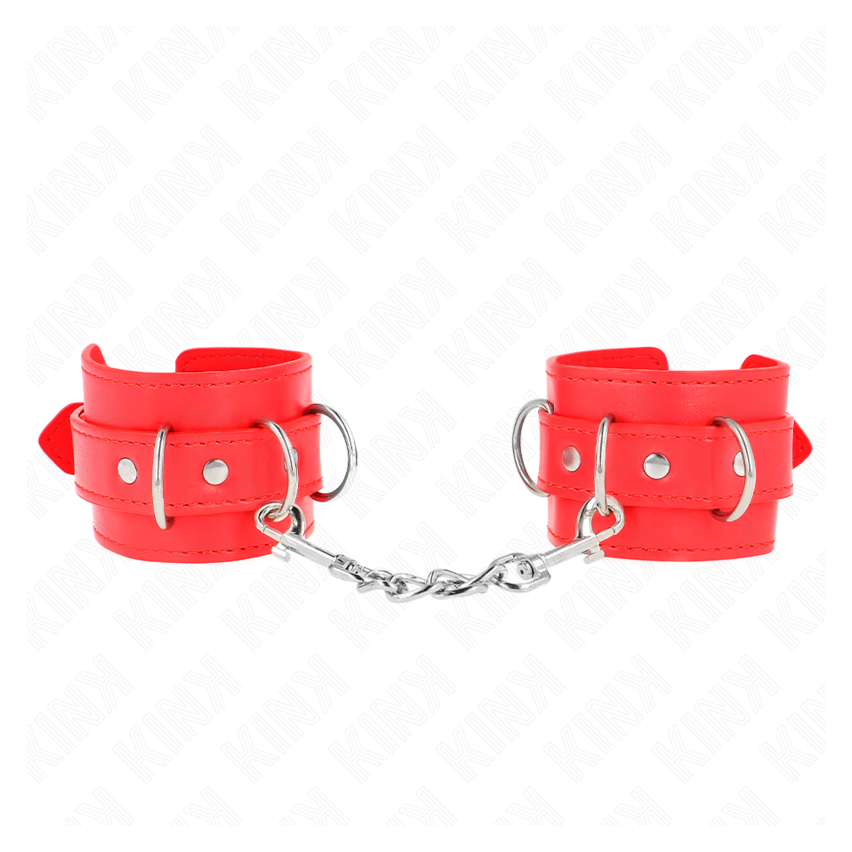 Kink - 3 D-ring Wrist Restraints Adjustable Red 17.5-25 Cm X 6 Cm