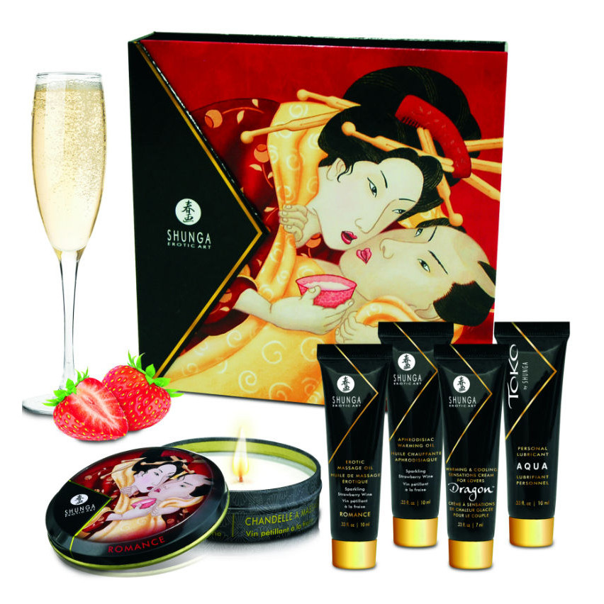 Shunga - Secret Geisha Strawberries And Cava Kit