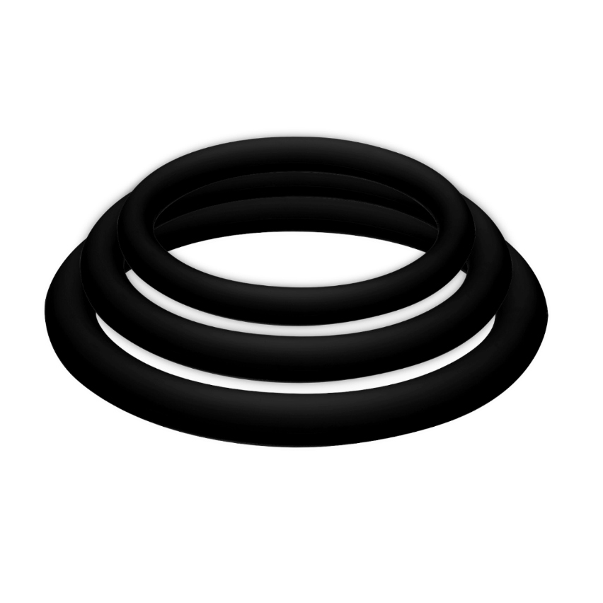 Joydivision Potenzduo - Plus 3 Black Rings Set - S, M, L