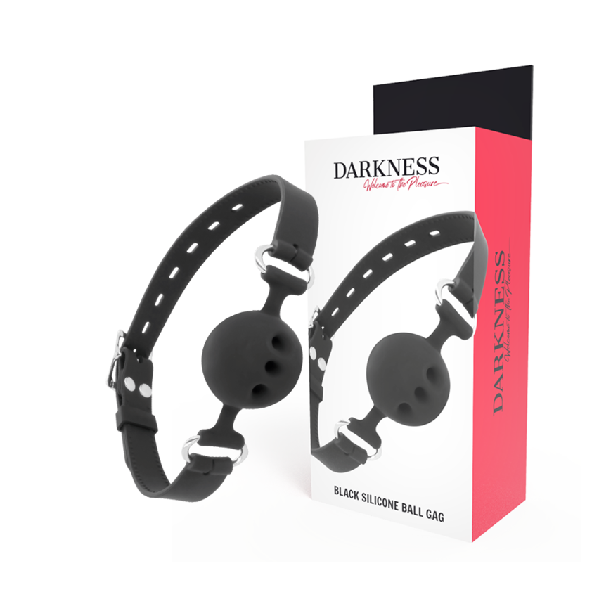 Darkness - Black Breathable Silicone Gag