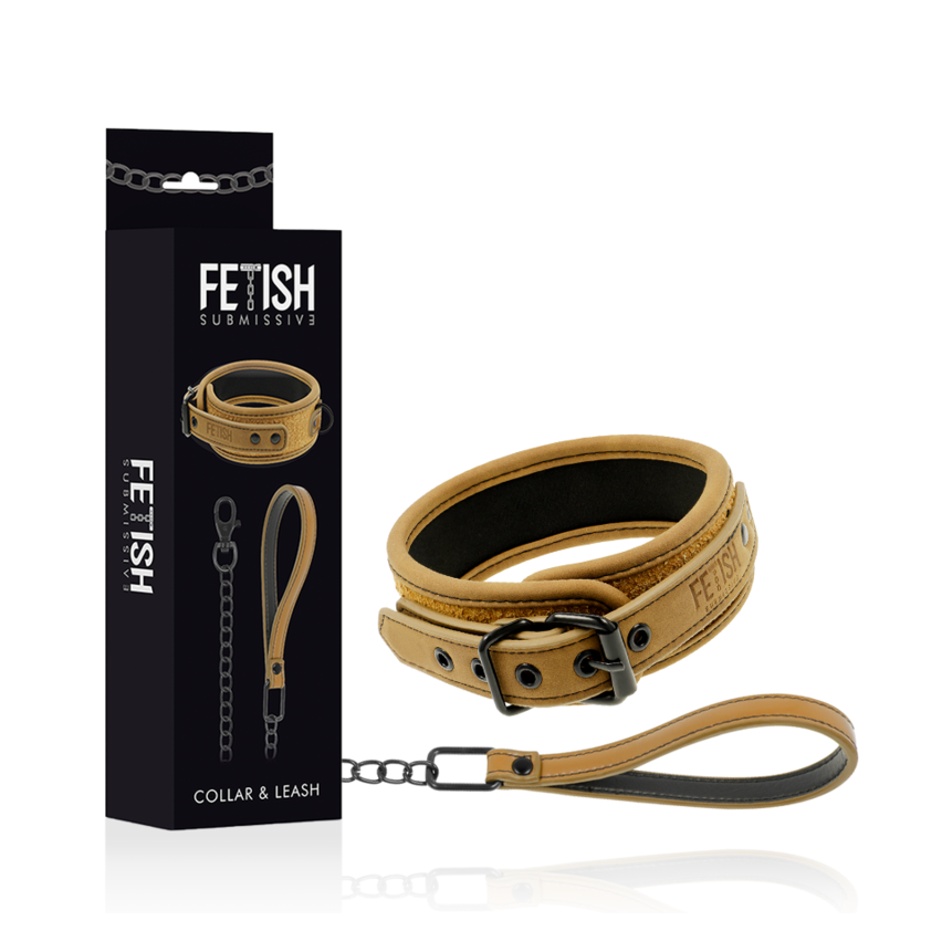 Fetish Submissive Origen - Neoprene Lined Necklace With Chain