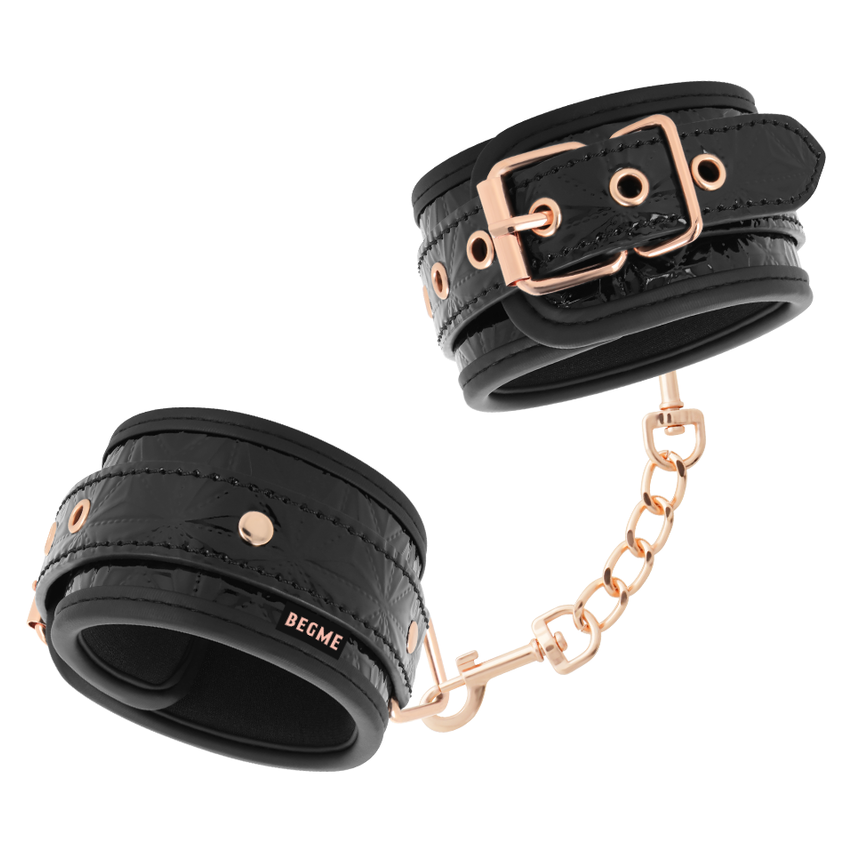 Begme - Black Edition Premium Handcuffs With Neoprene Lining