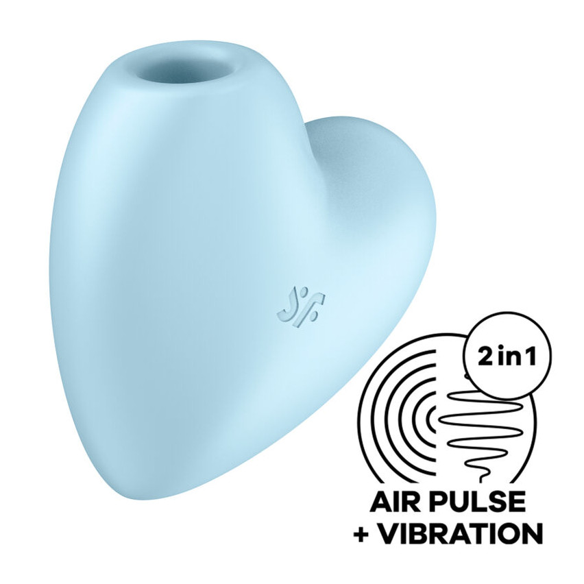 Satisfyer - Cutie Heart Air Pulse Stimulator & Vibrator Blue