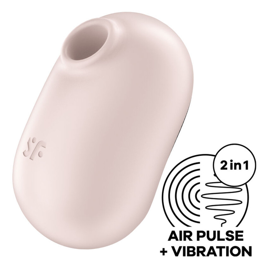 Satisfyer - Pro To Go 2 Double Air Pulse Stimulator & Vibrator Beige