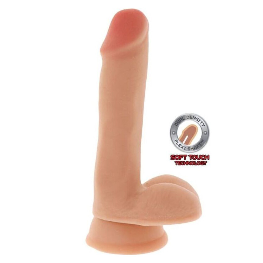 Get Real - Dual Density Dildo 17 Cm Balls Skin