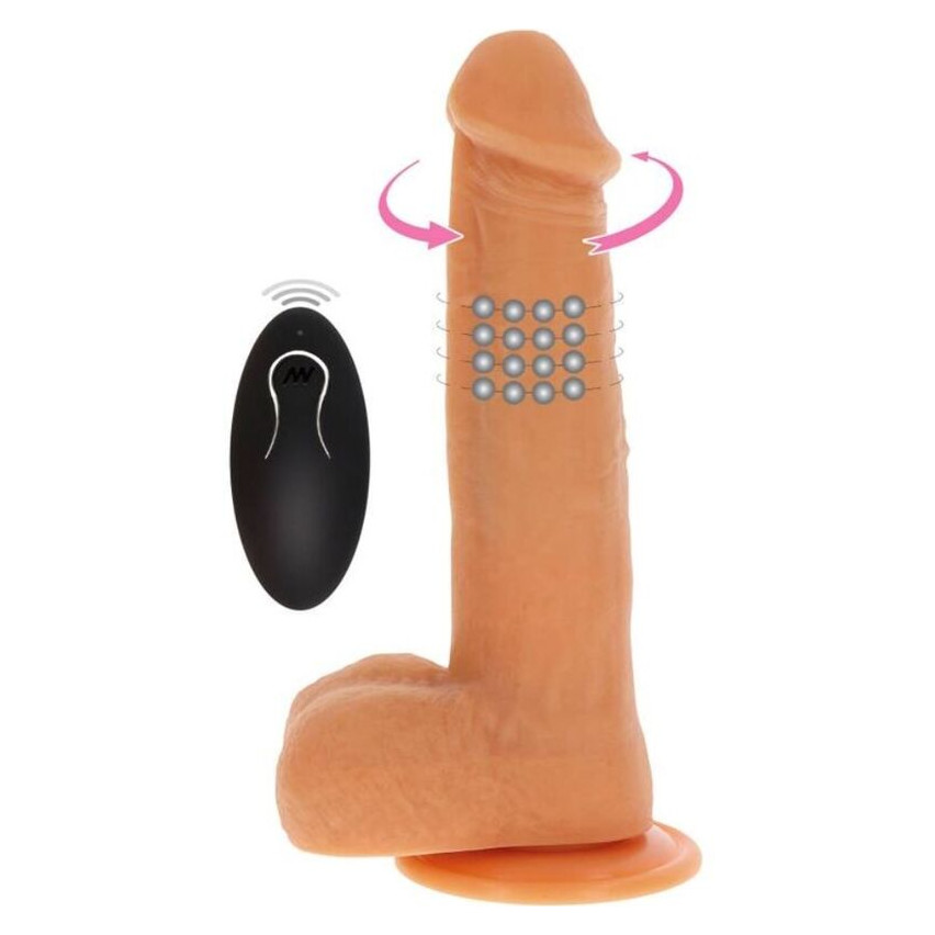 Get Real - Rotating Beads Vibrating Dildo Skin