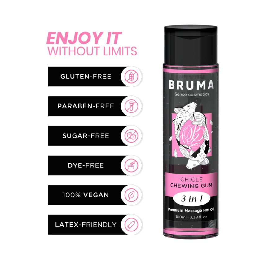 Bruma - Premium Massage Hot Oil Chewing Gum 3 In 1 - 100 Ml