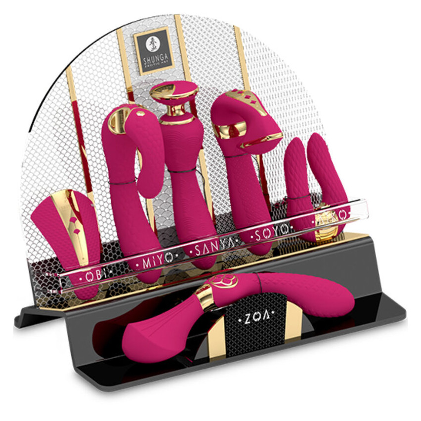Shunga - Display Of 6 Fuchsia Intimate Massagers