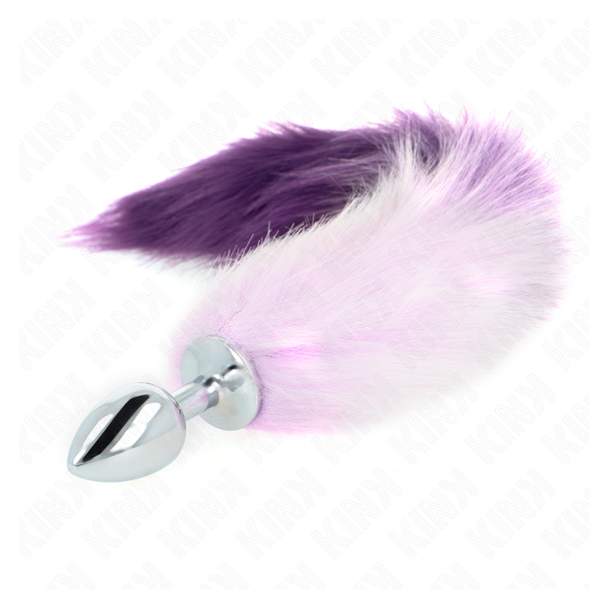 Kink - Anal Plug Size S 7 X 3 Cm With Synthetic Tail 40 Cm Purple
