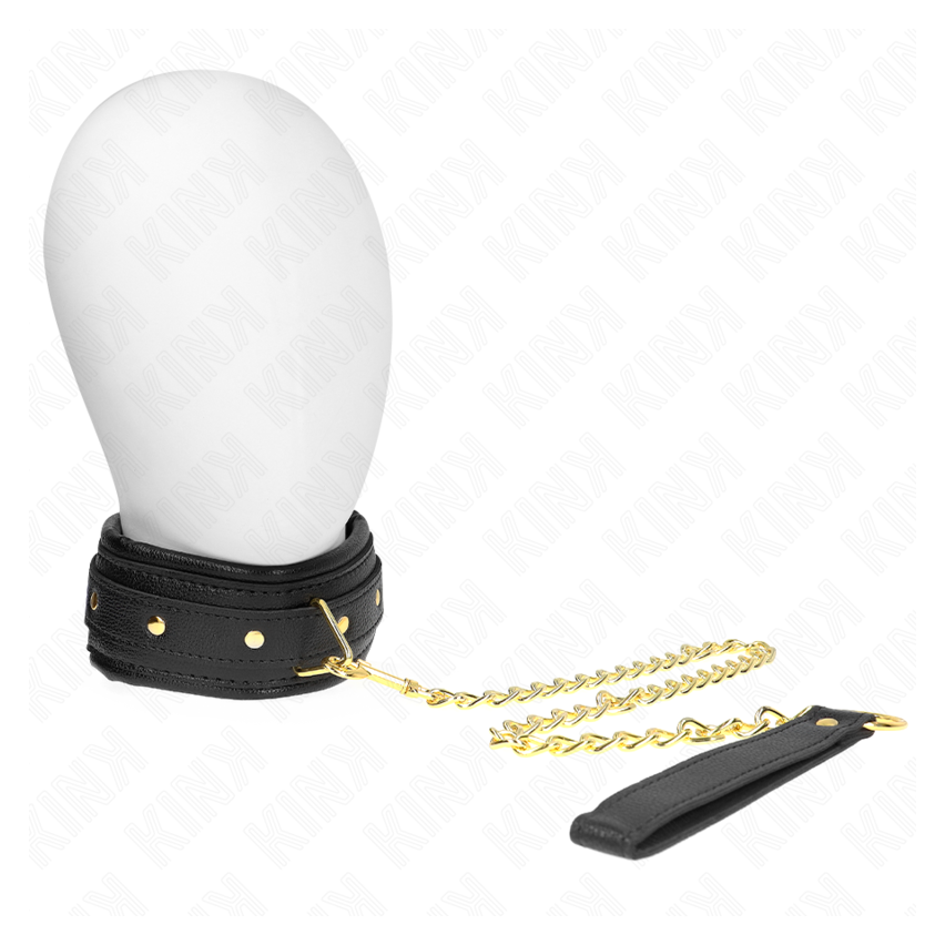 Kink - Necklace With Sponge Imitation Leather Strap Model 1 Adjustable 37-54 Cm X 3 Cm