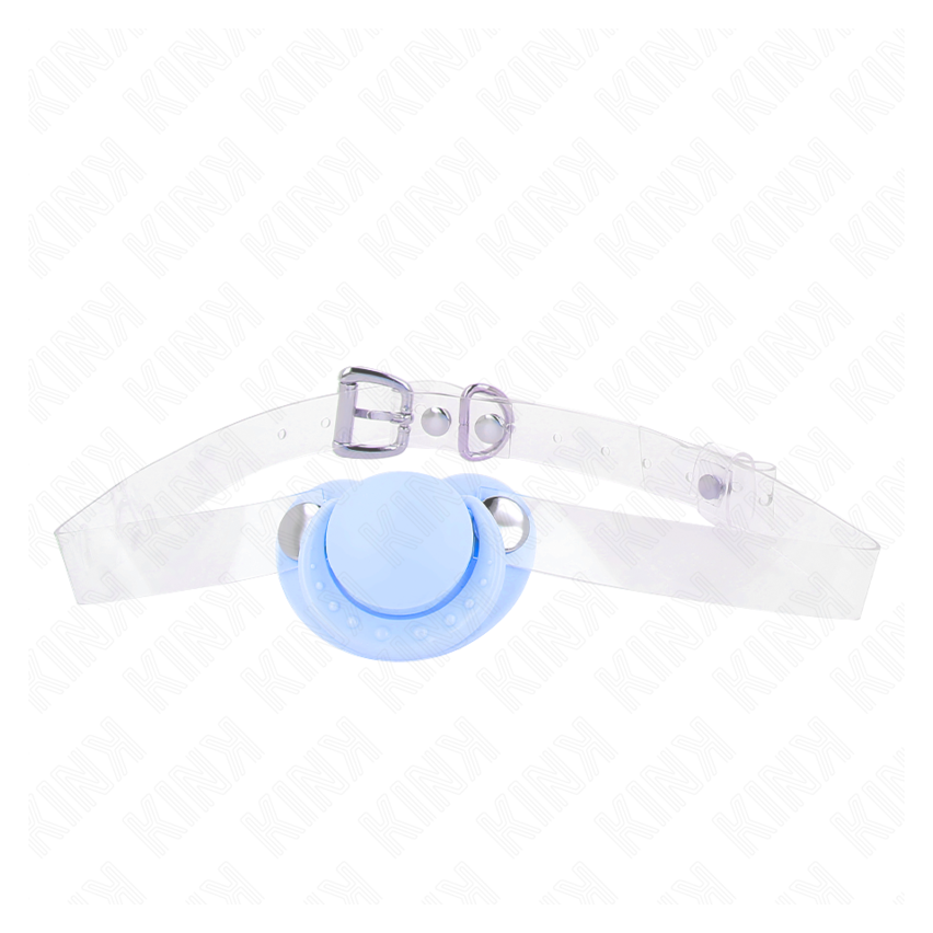 Kink - Light Blue Pacifier Shaped Gag 5.5 X 4 Cm Adjustable 43-60 Cm