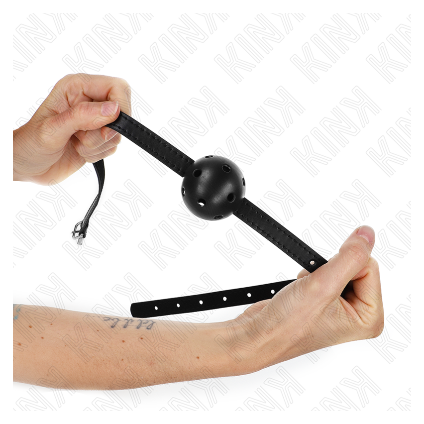 Kink - Simplicity Black Breathable Ball 4.5 Cm Gag 62 X 1.5 Cm