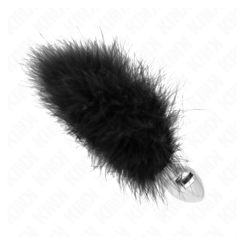 Kink - Stainless Steel Anal Plug 11 X 7 Cm With Feather 11 Cm
