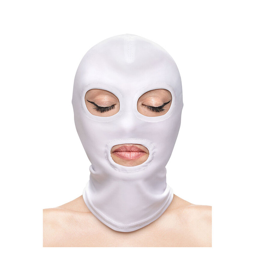 Ns Novelties - Fetish & Fashion Eyes And Mouth Hood Nylon White