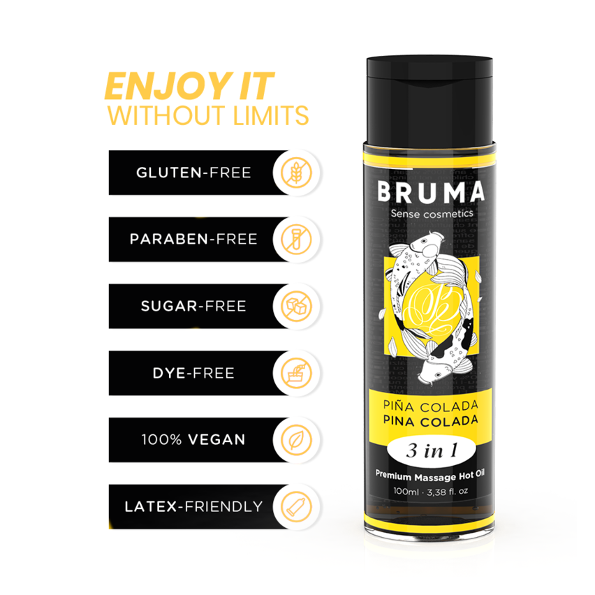 Bruma - Premium Massage Hot Oil Pina Colada 3 In 1 - 100 Ml