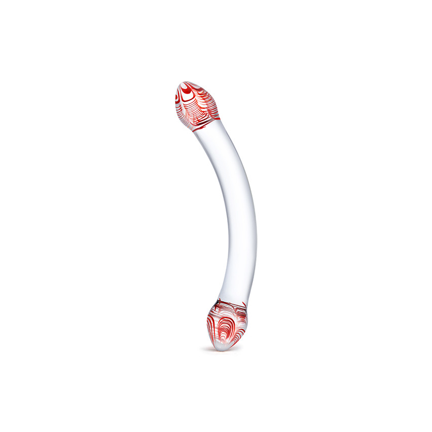 Glas - Red Head Double Glass Dildo