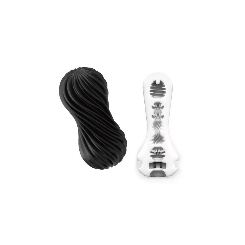 Tenga - Flex Masturbation Sleeve Rocky Black