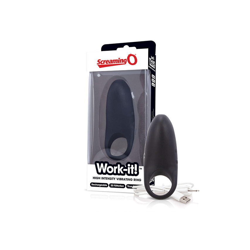 The Screaming O - Work-it! Vibrating Ring Black