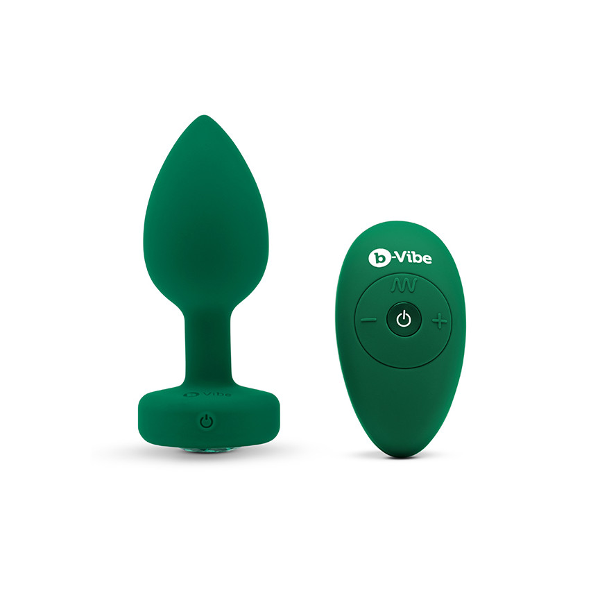 B-vibe - Vibrating Jewel Plug M/l Emerald