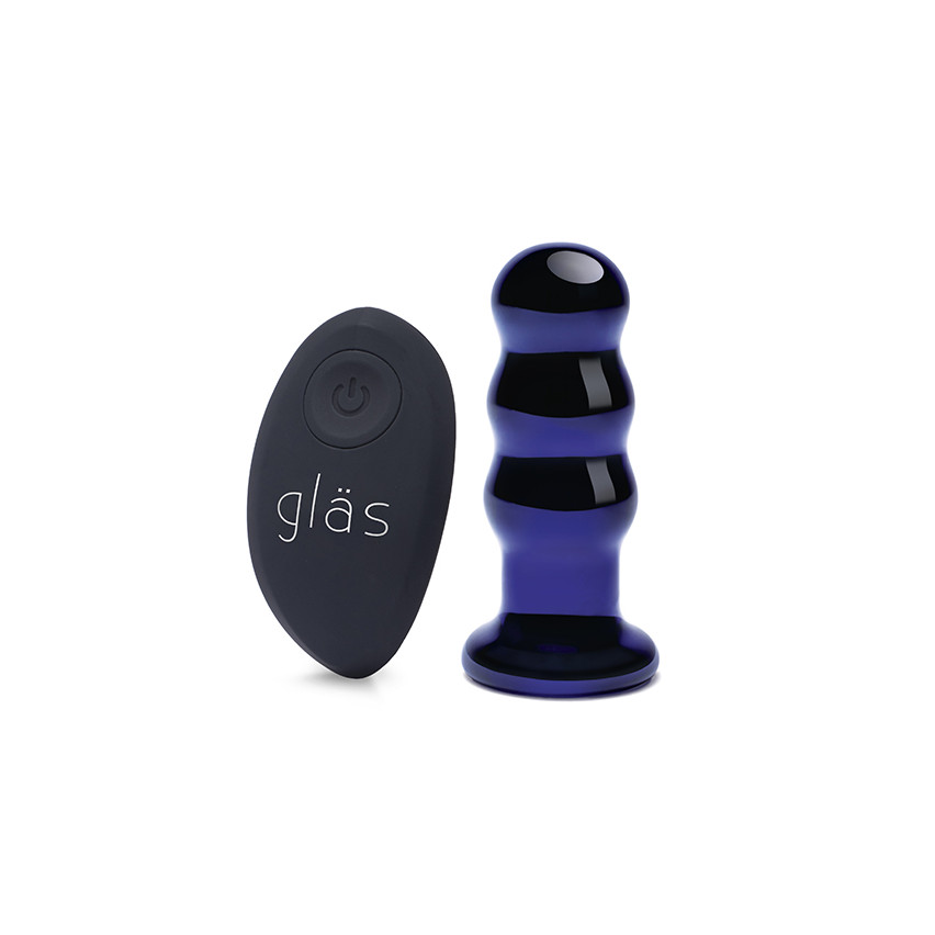 Glas - Rechargeable Remote Controlled Vibrating Beaded Buttplug