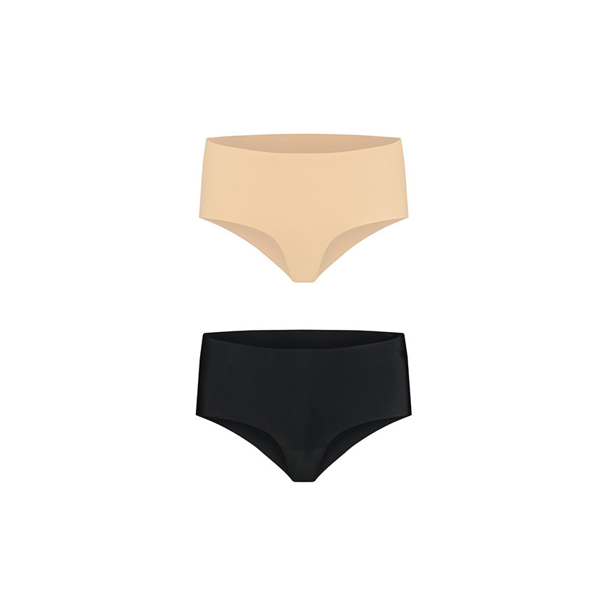 Bye Bra - Invisible High Brief Nude + Black L