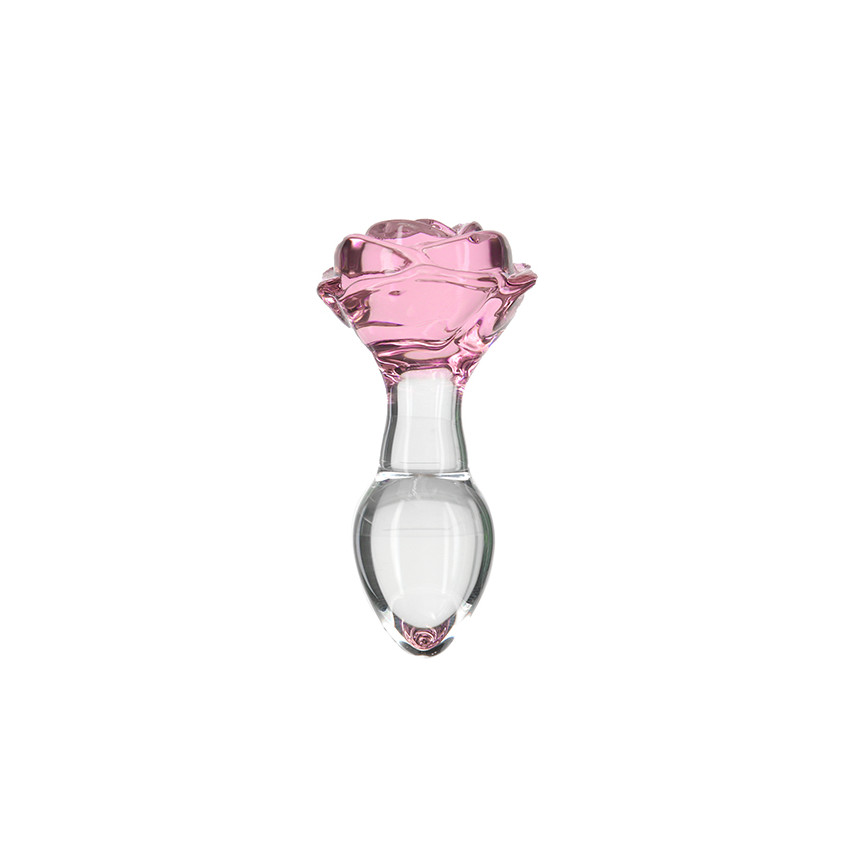 Pillow Talk - Rosy Luxurious Glass Anal Plug With Bonus Bullet