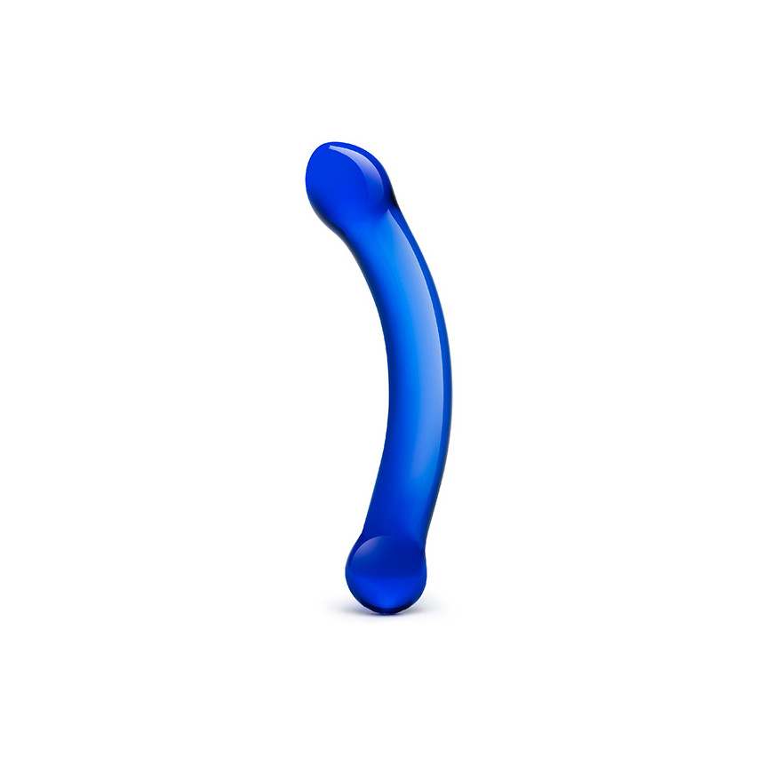 Glas - Blue Curved G-spot Glass Dildo