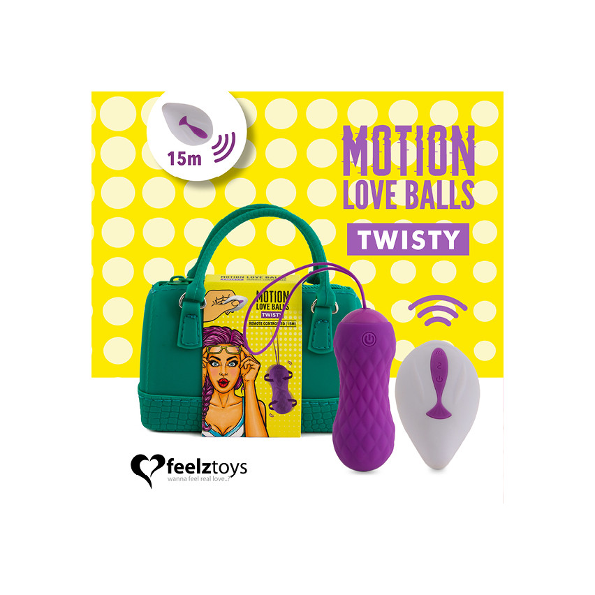 Feelztoys - Remote Controlled Motion Love Balls Twisty Purple