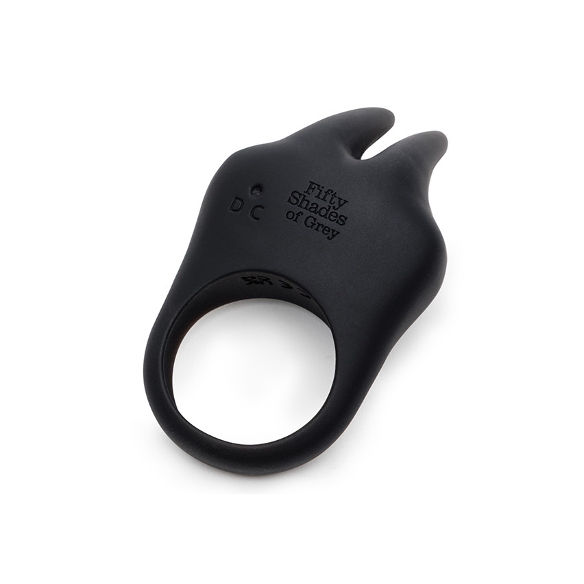 Fifty Shades Of Grey - Sensation Vibrating Rabbit Love Cock Ring Black