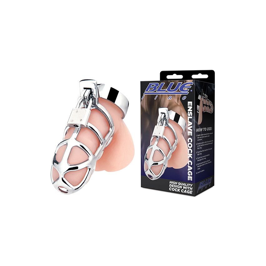 Blueline - Enslave Cock Cage Silver