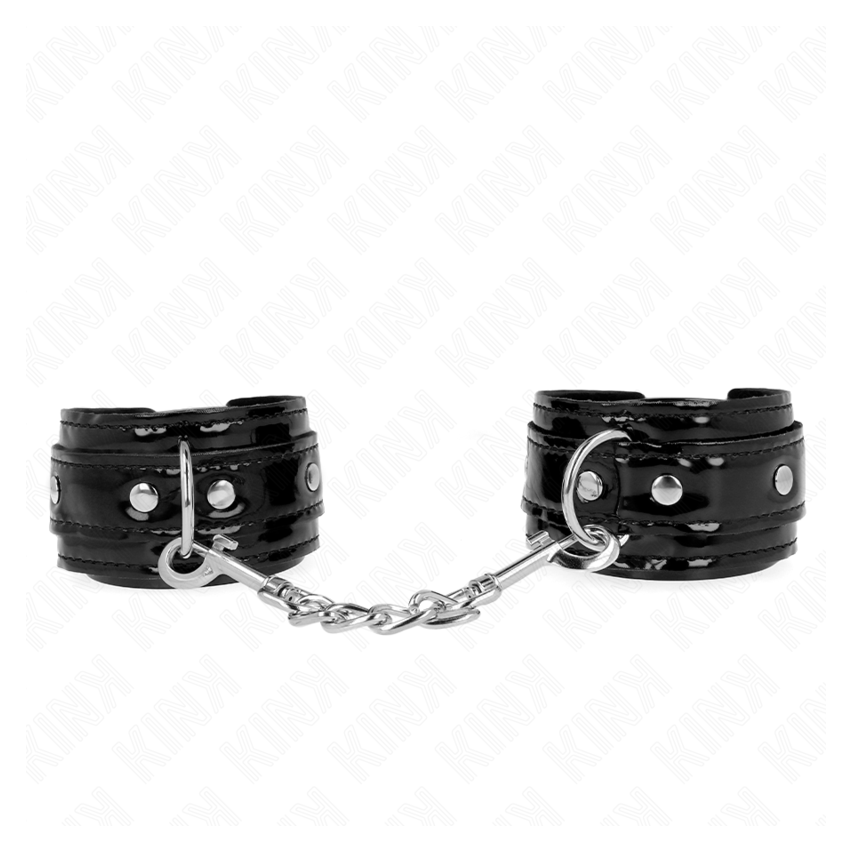 Kink - Shiny Neoprene Wrist Cuffs Adjustable 17-24 Cm X 4.5 Cm